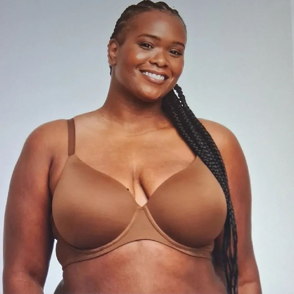 Auden Smooth Lightly Lined Comfort Wire Full Coverage Bra Brown 38DD New